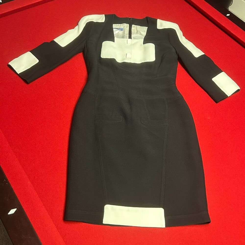 HOLD - Vintage Thierry Mugler Black & White Colorblock Dress Size 44 (Size 10)